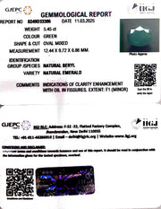 5.45/CT Natural Panna Stone with Govt. Lab Certificate